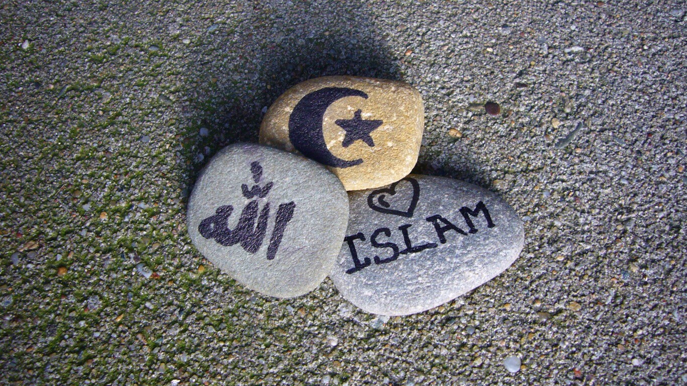 Религия на камнях обои