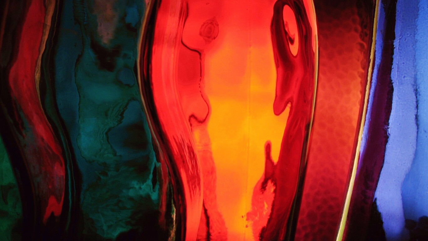 Абстрактное в бутылочном стекле обои