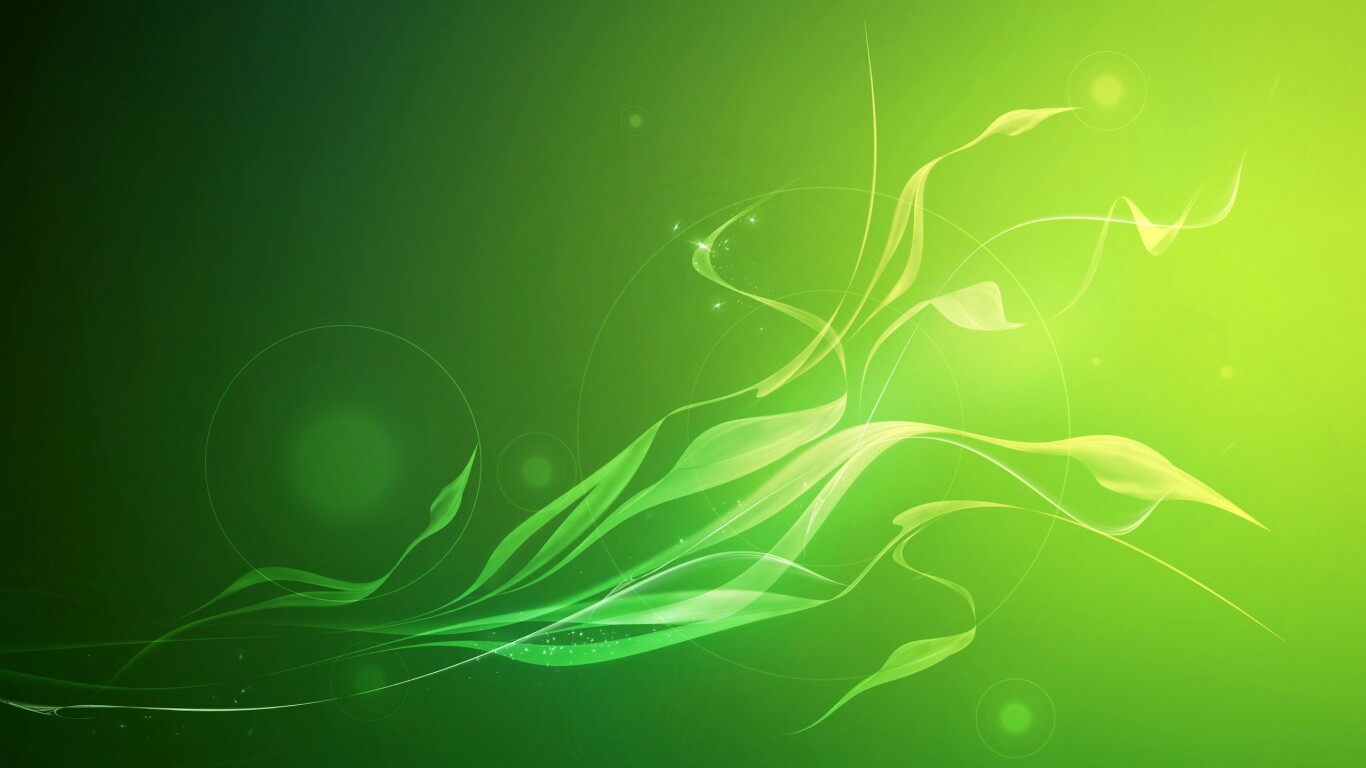 Зеленые абстрактные лепестки обои