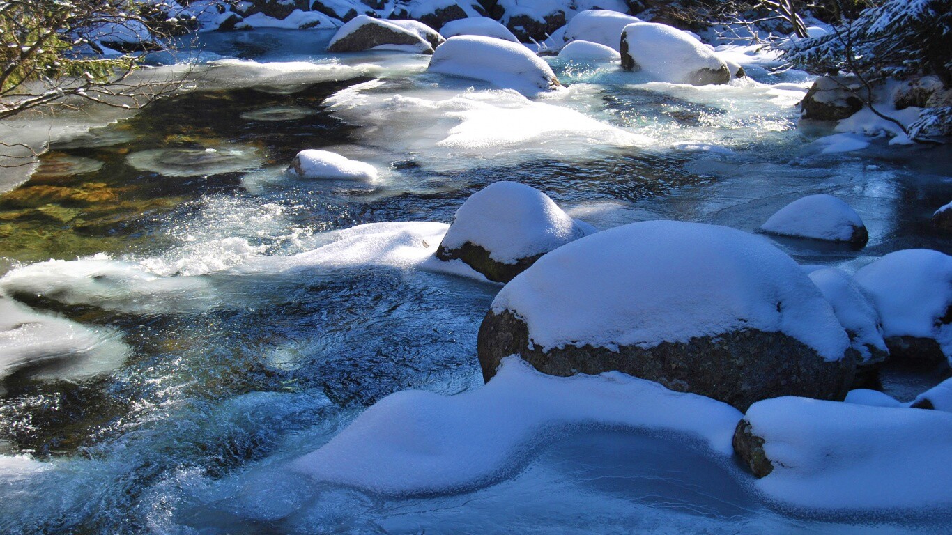 Замёрзжая речка обои