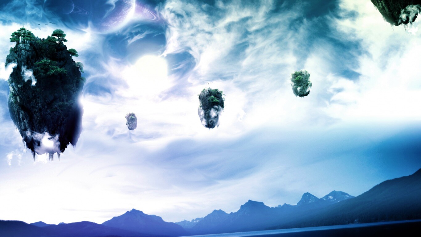 Летающие острова обои