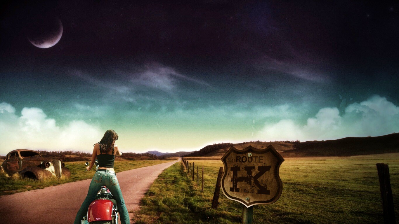 Путешествие на мотоцикле обои