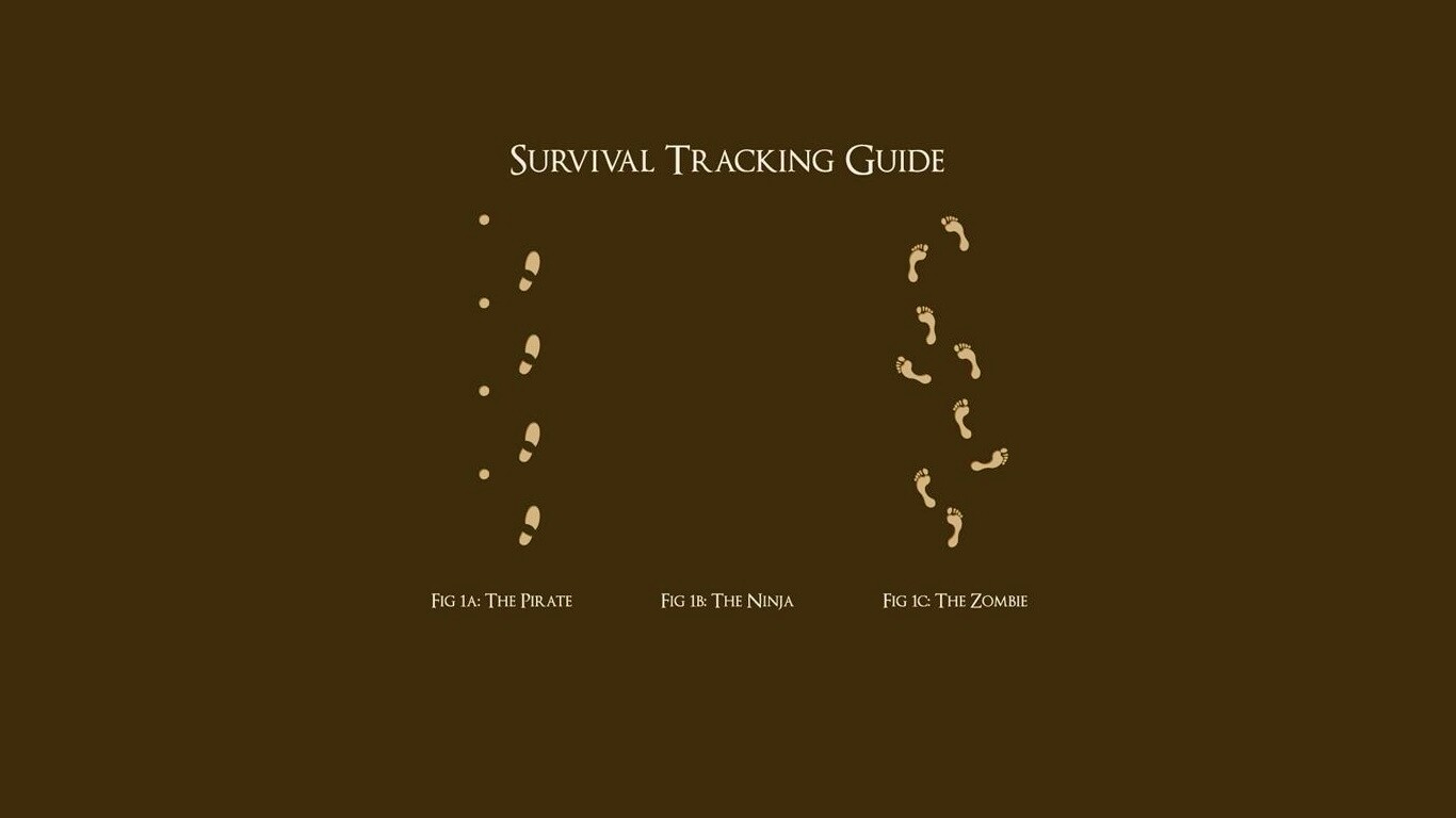 Следы: Пират, Ниндзя, Зомби обои