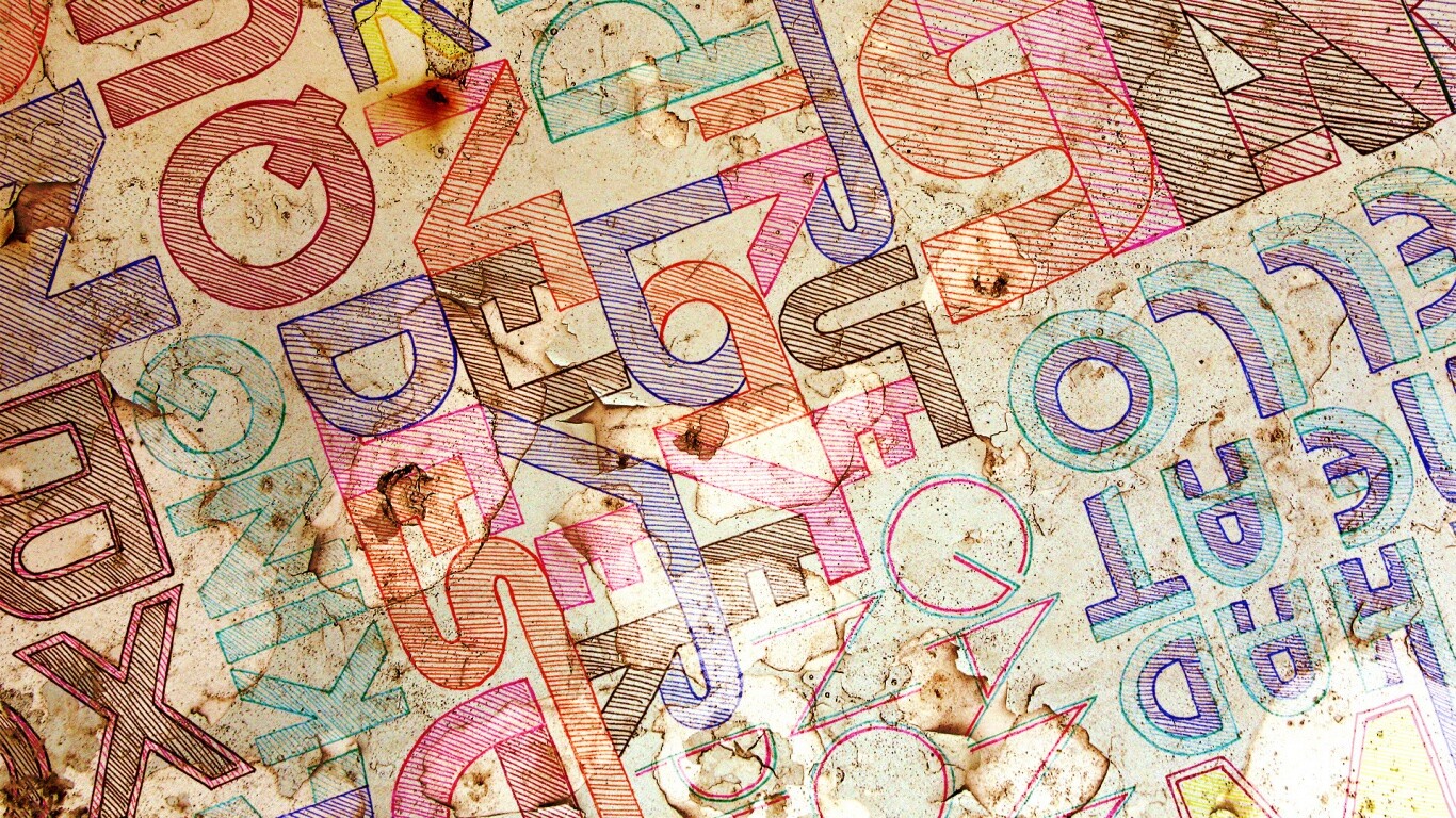 Буквы и надписи обои