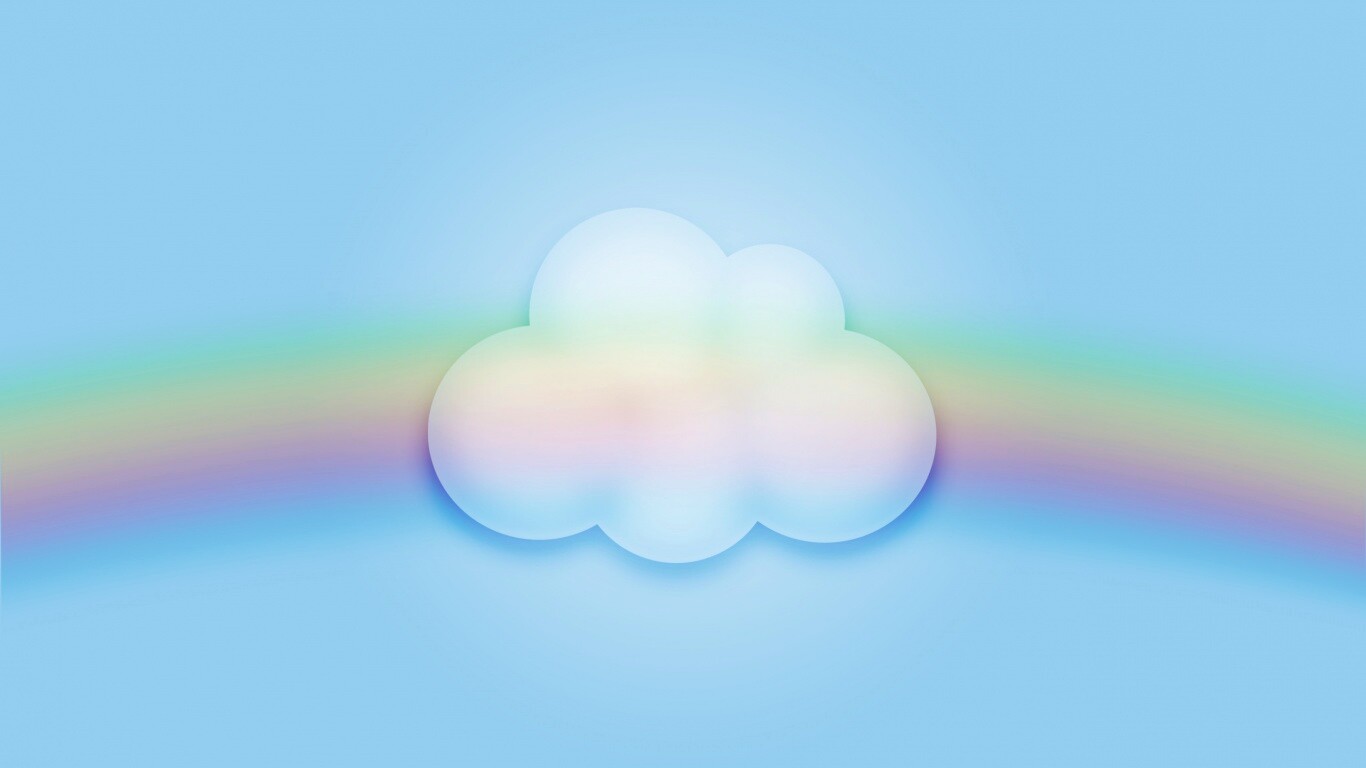 Облако за радугой обои
