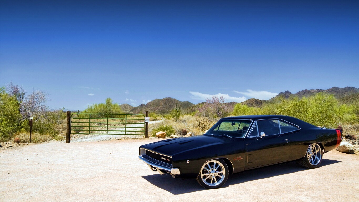 Мускулкар под палящим солнцем обои