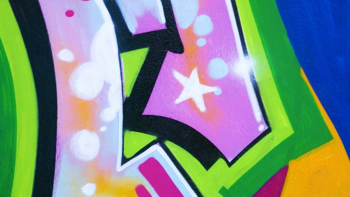 Блик на граффити обои