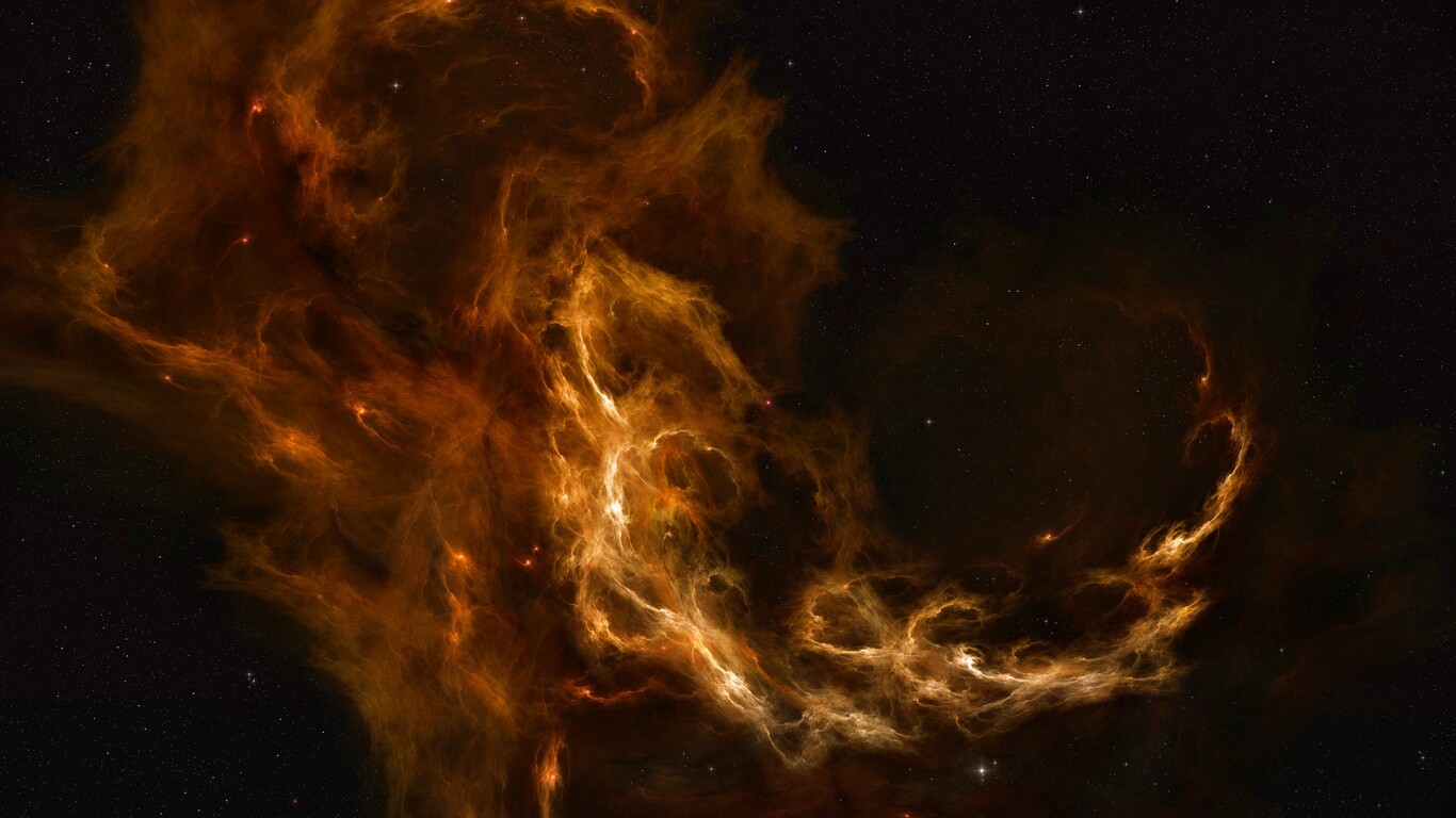 Яркая космическая туманность обои