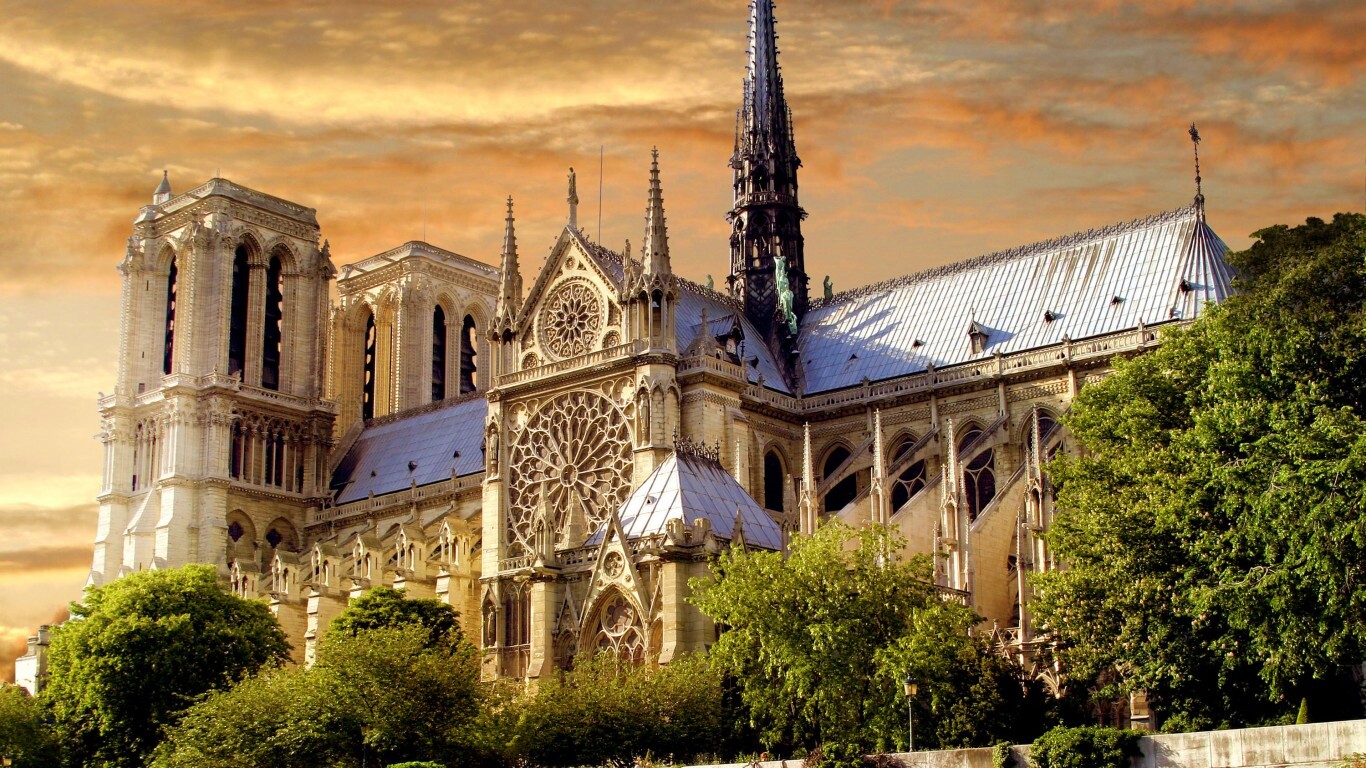 Собор парижской Богоматери обои
