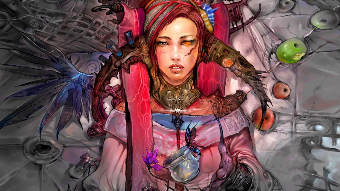 Странная девушка обои