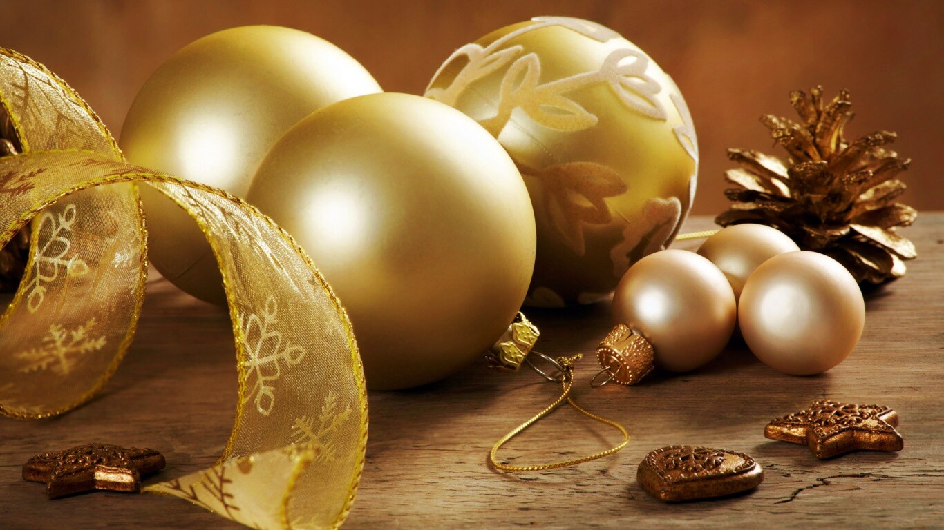 Новогодние атрибуты обои