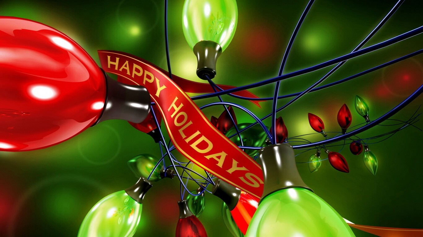 Гирлянда в 3D обои