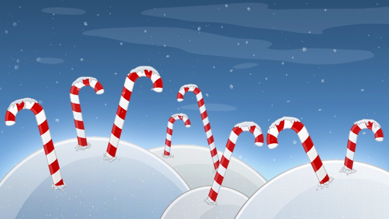 Леденцы в сугробах обои