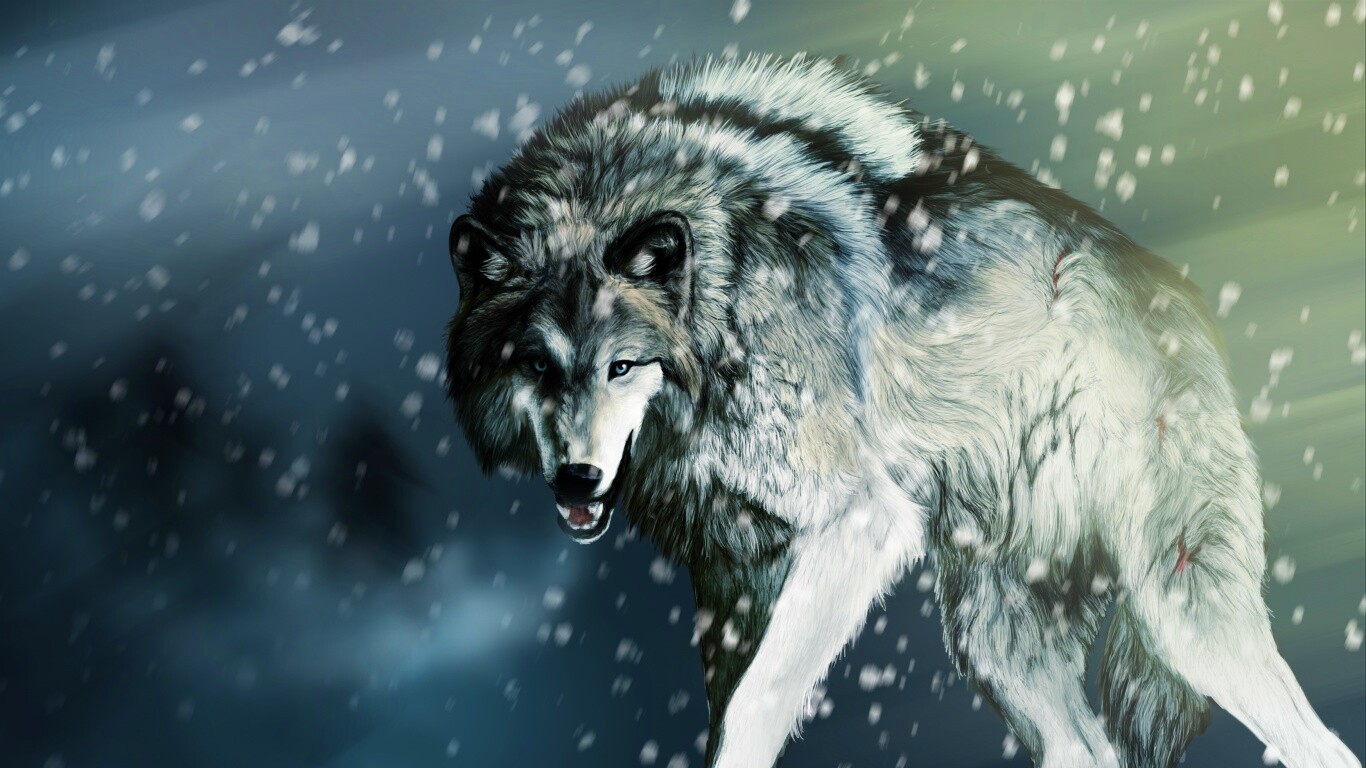 Охота на волка обои