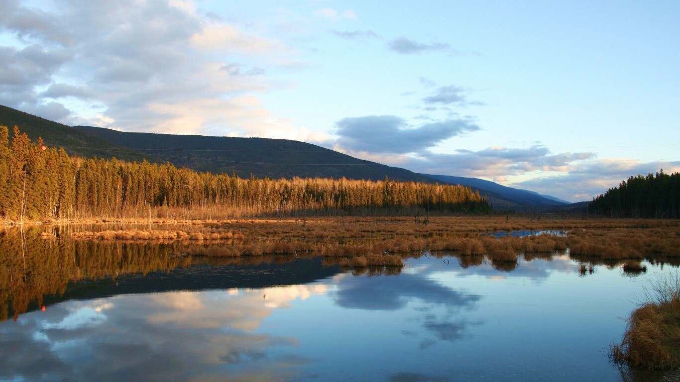 Осеннее озеро обои