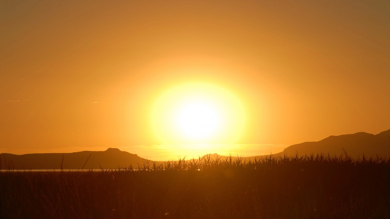 Сельский закат обои