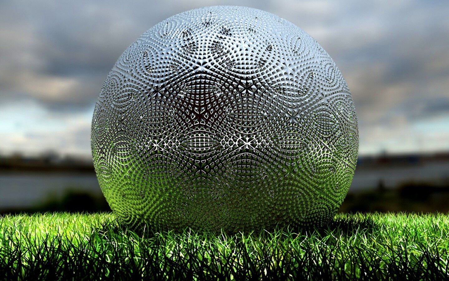 Металлический мяч для гольфа обои