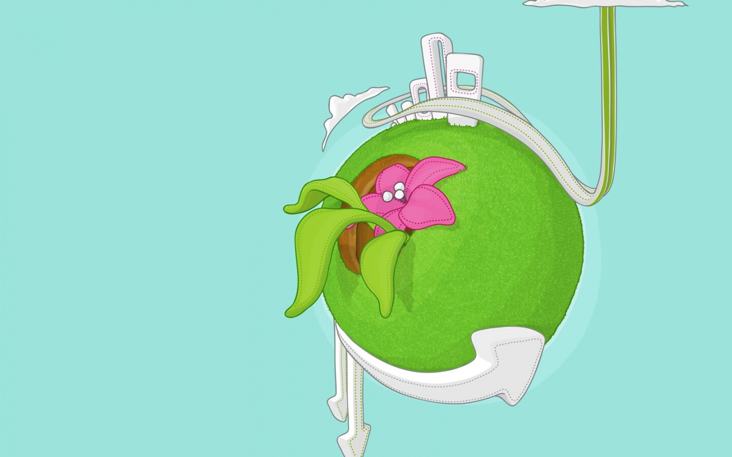 Зелёная планета обои