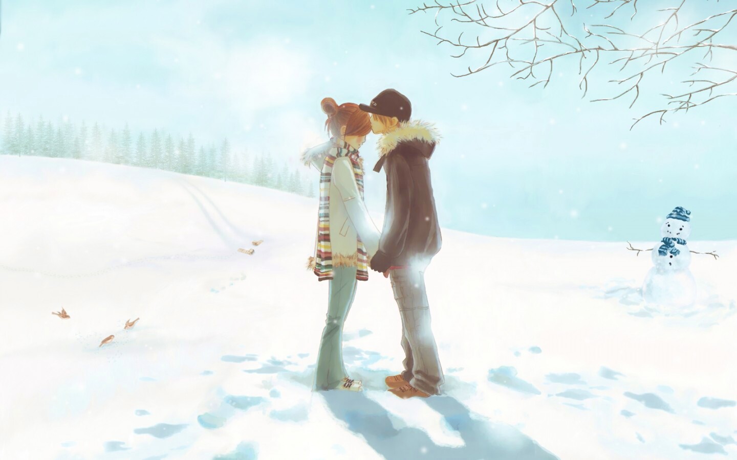 Влюбленная пара обои