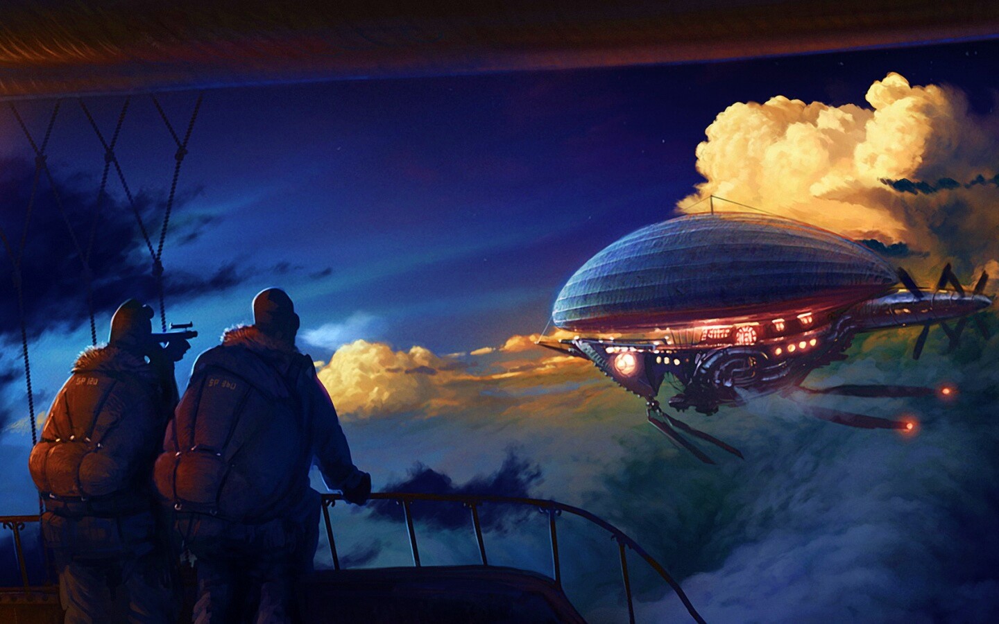 Инопланетный дирижабль обои