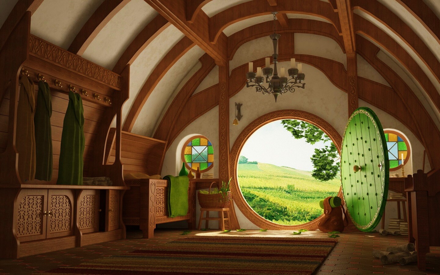 Дом хоббитов обои