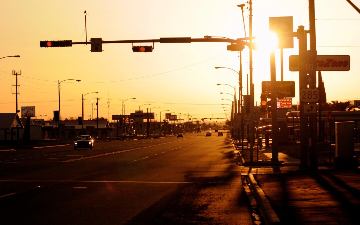 Закат в Лос Анджелесе обои