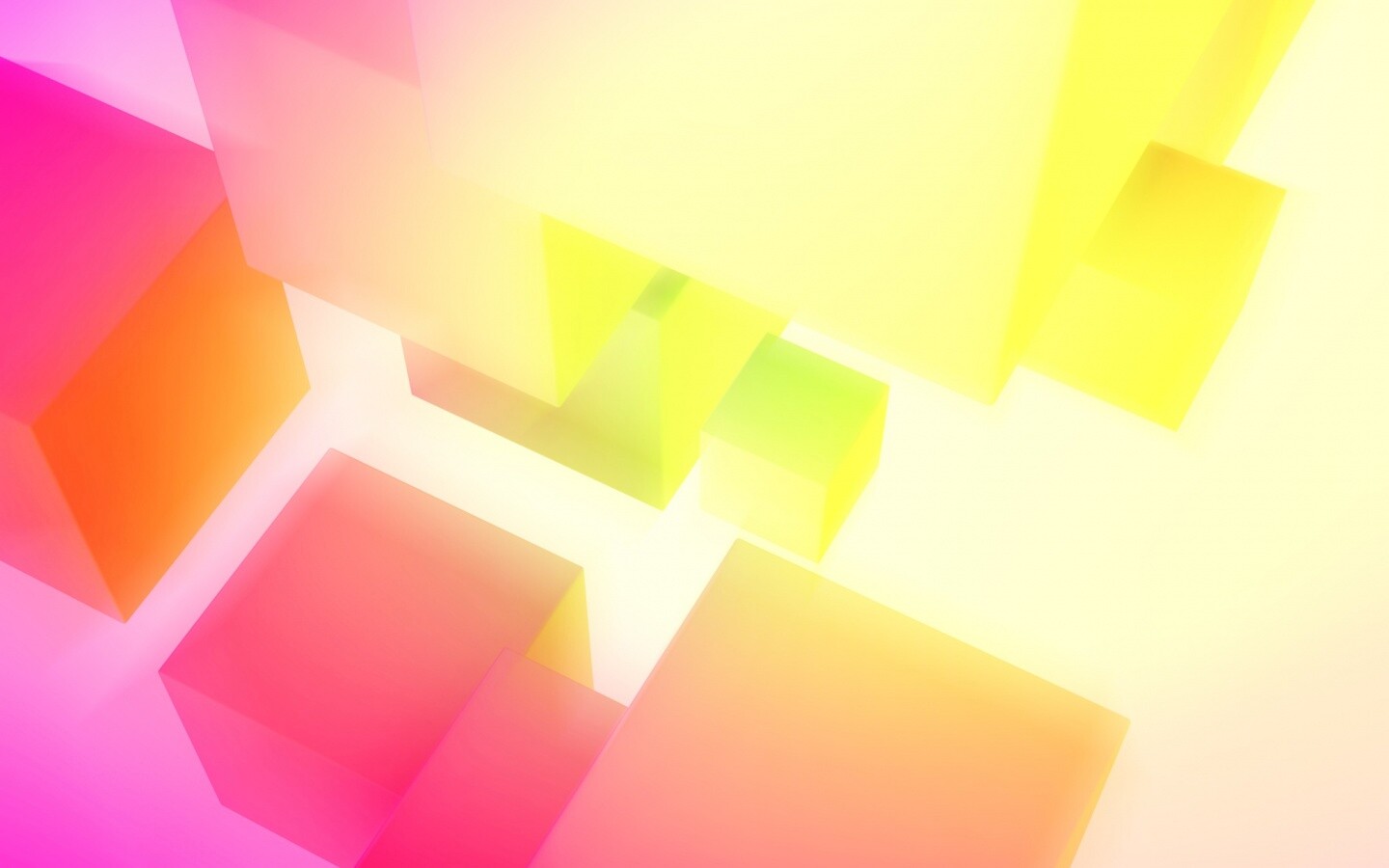 Розовые и желтые кубики обои