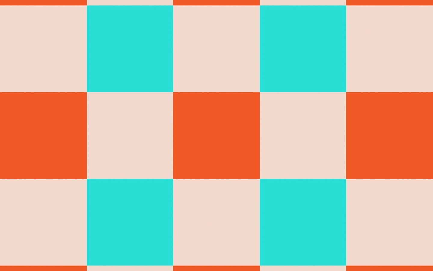 Оранжевые голубые и белые клетки обои