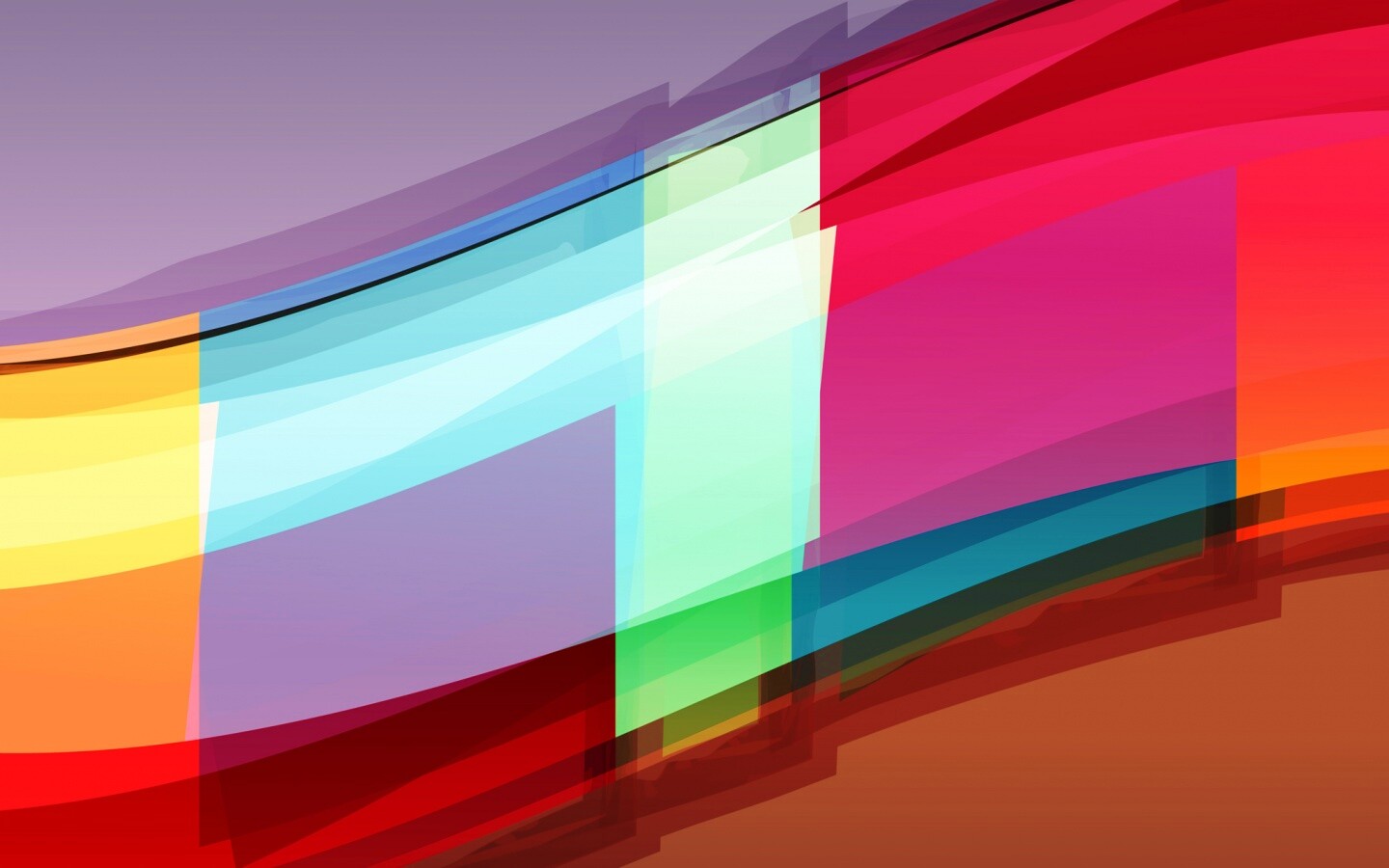 Волна из прозрасных цветных пластин обои