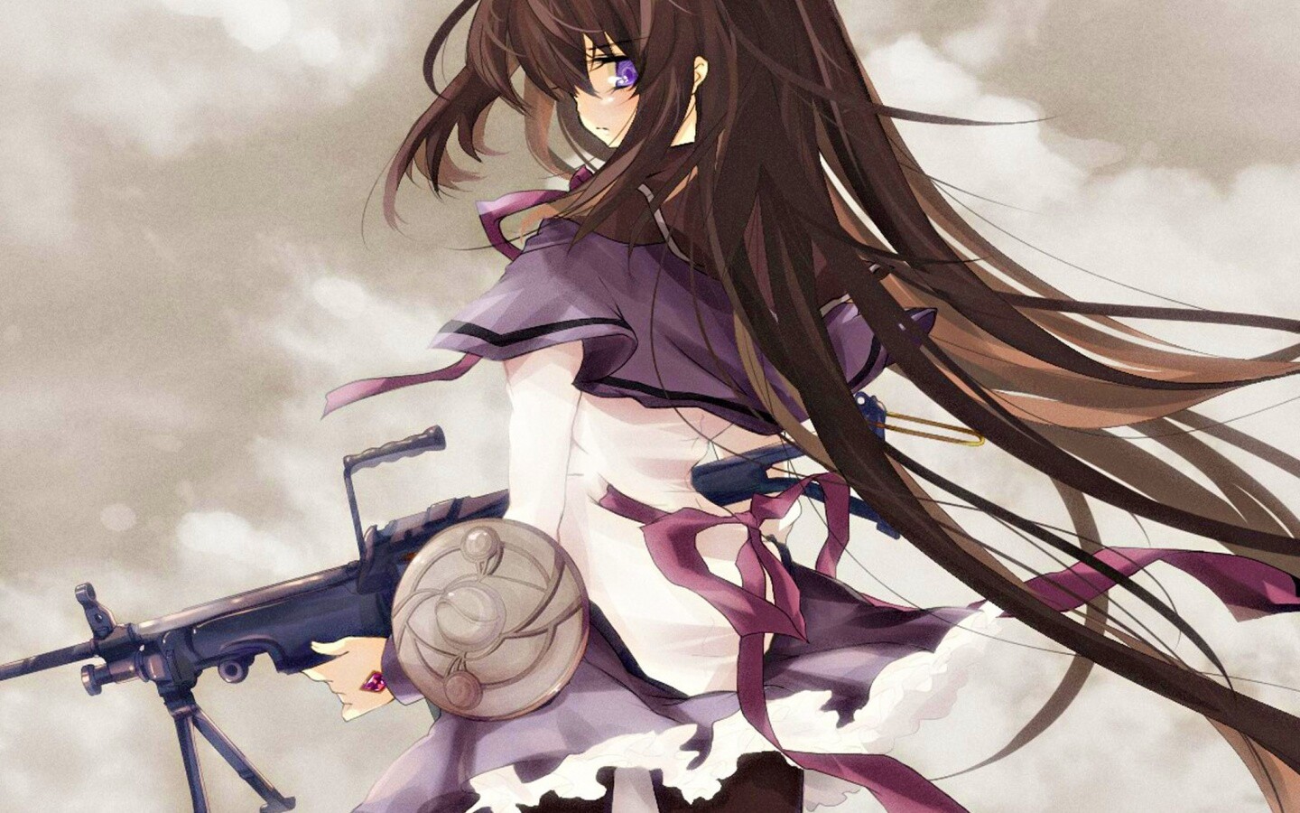 Девушка с автоматом обои