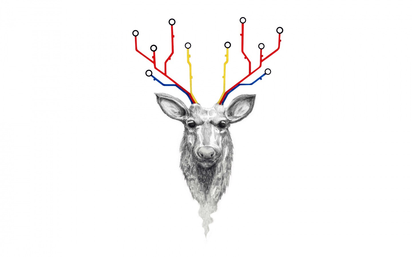 Схематичный олень обои