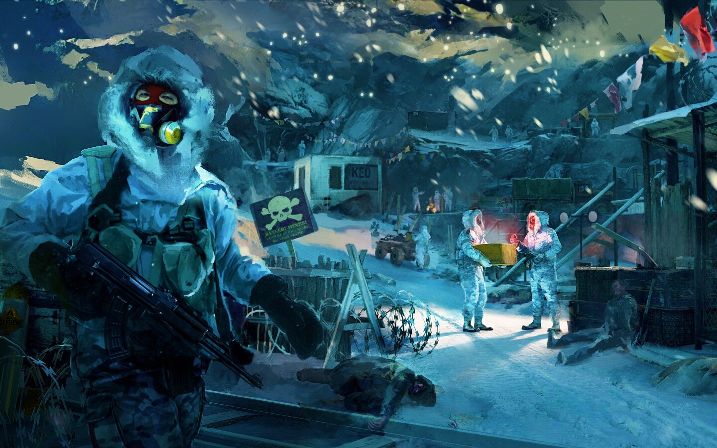 Снежно и опасно обои