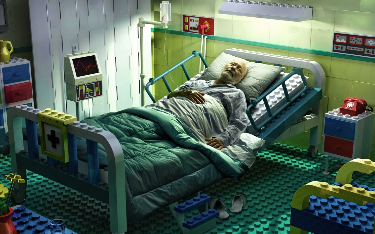 Лего больница обои