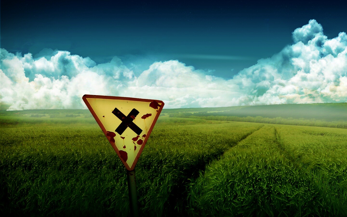 Знак с крестом обои