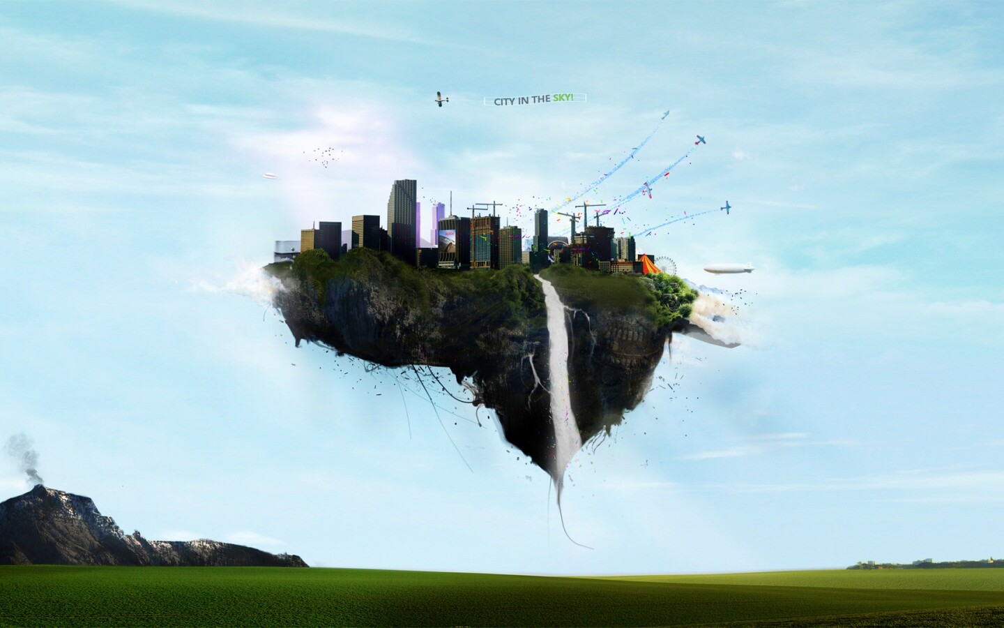 Небесный город обои