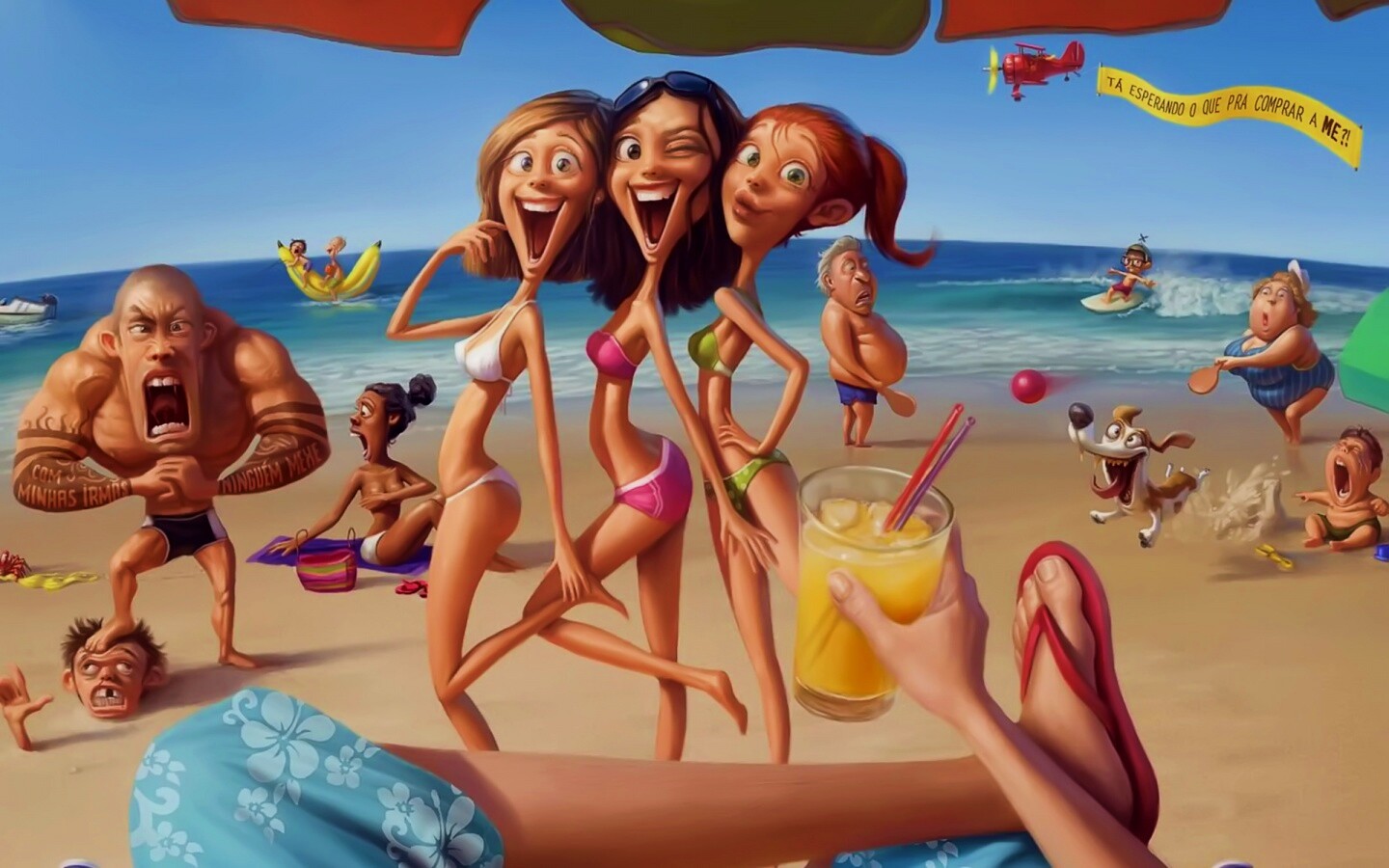 На пляжу ляжу) обои