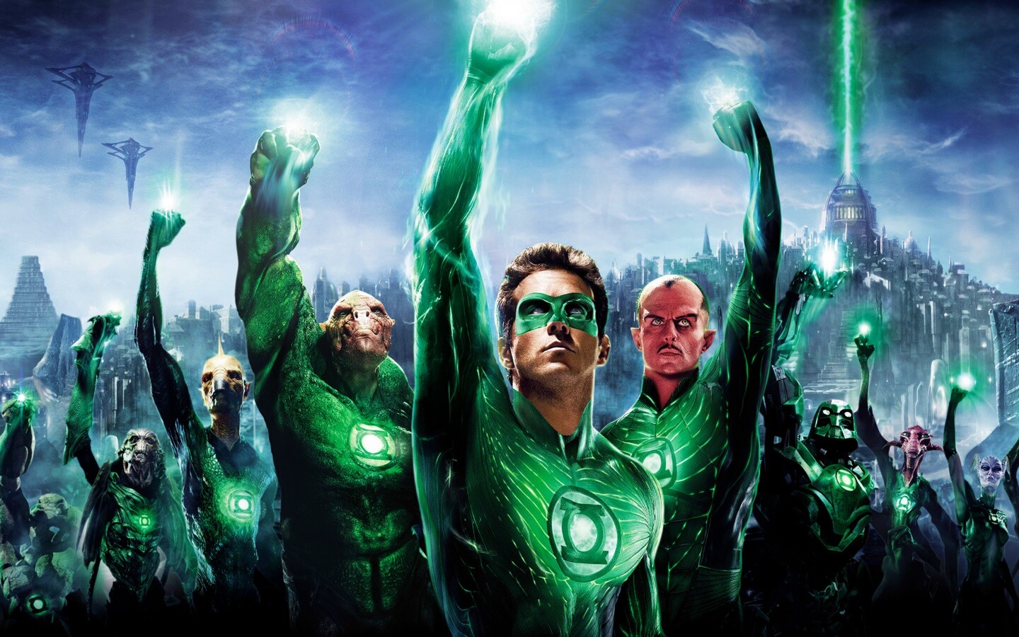 Зеленый фонарь обои