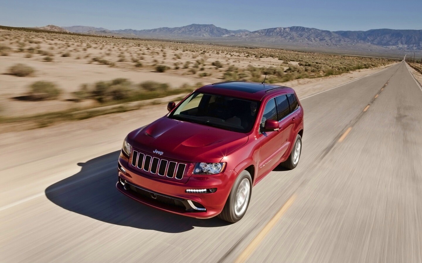 Красный Jeep обои