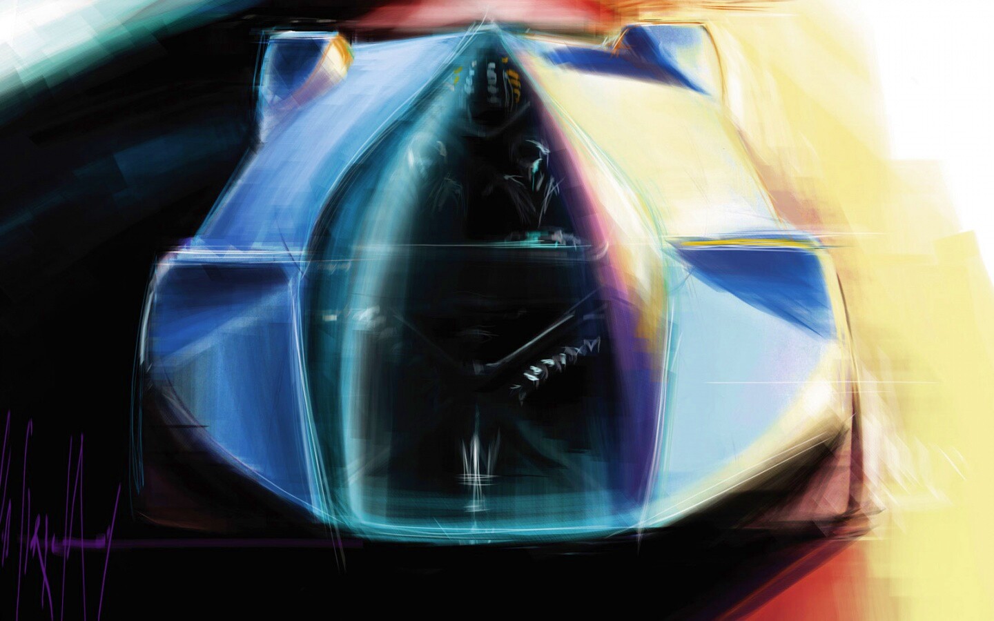 Зарисовка Maserati Birdcage обои