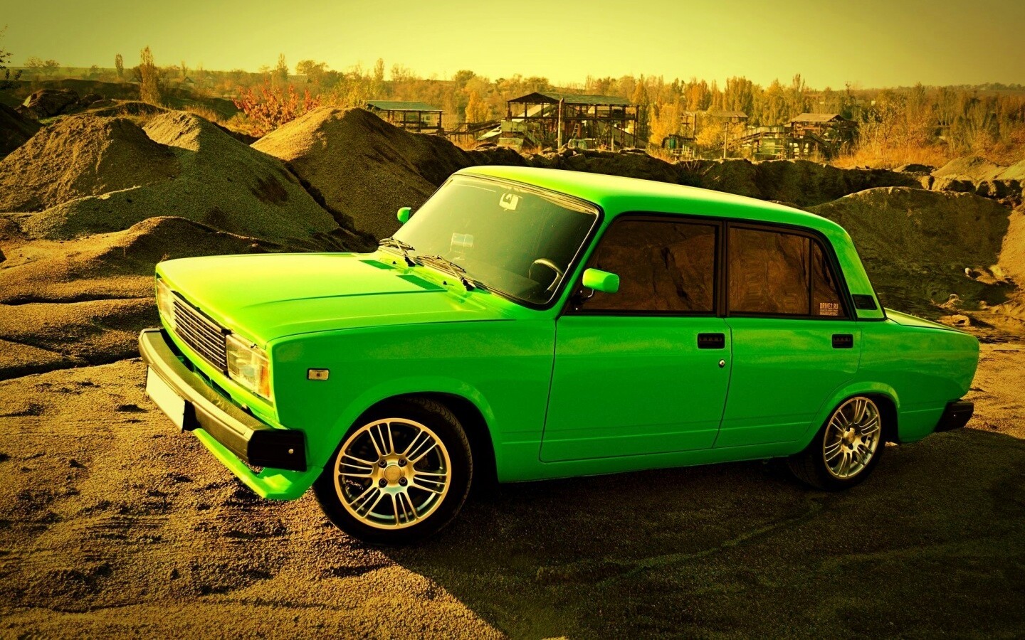 Кислотные жигули обои