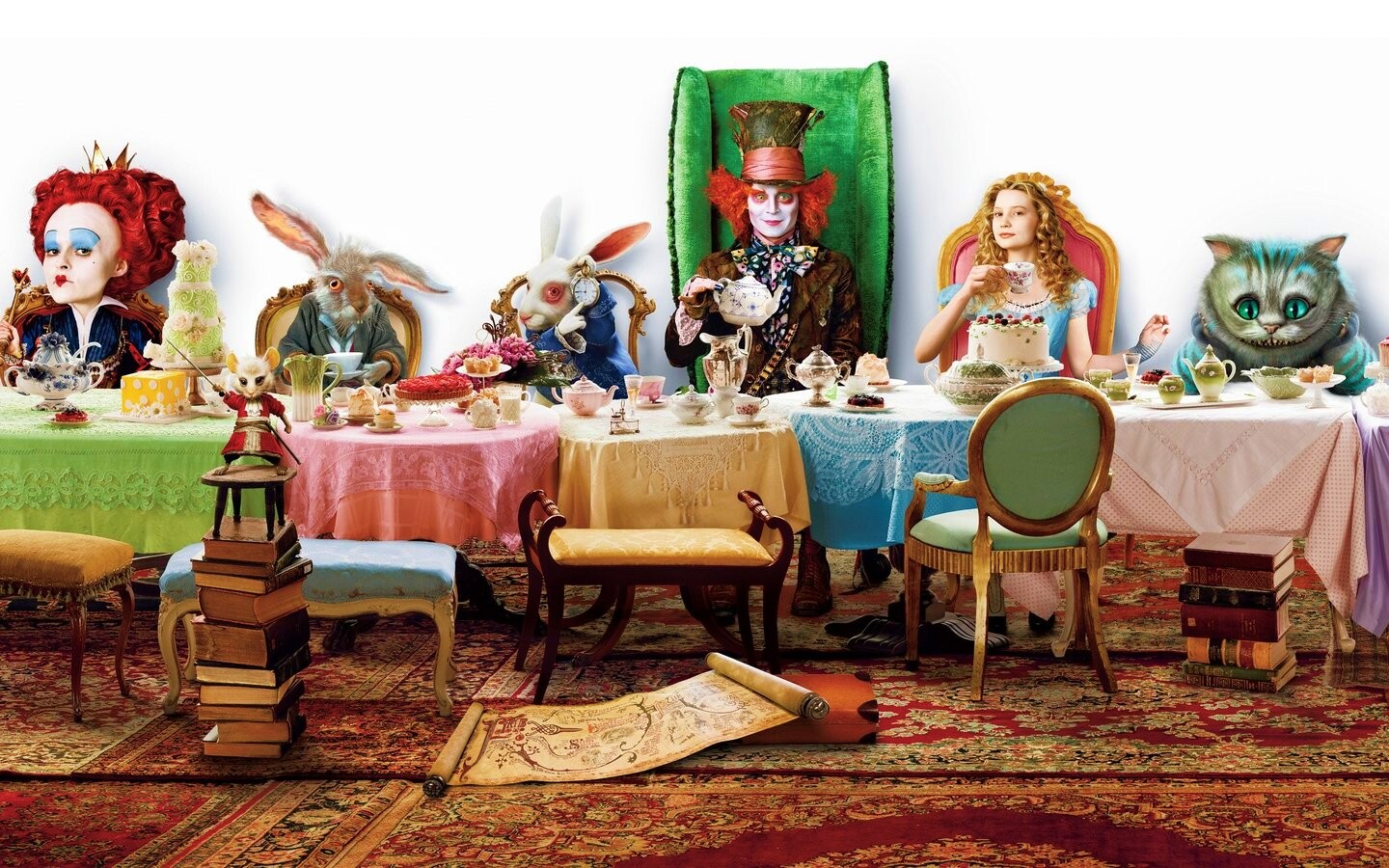 Чай в стране чудес обои