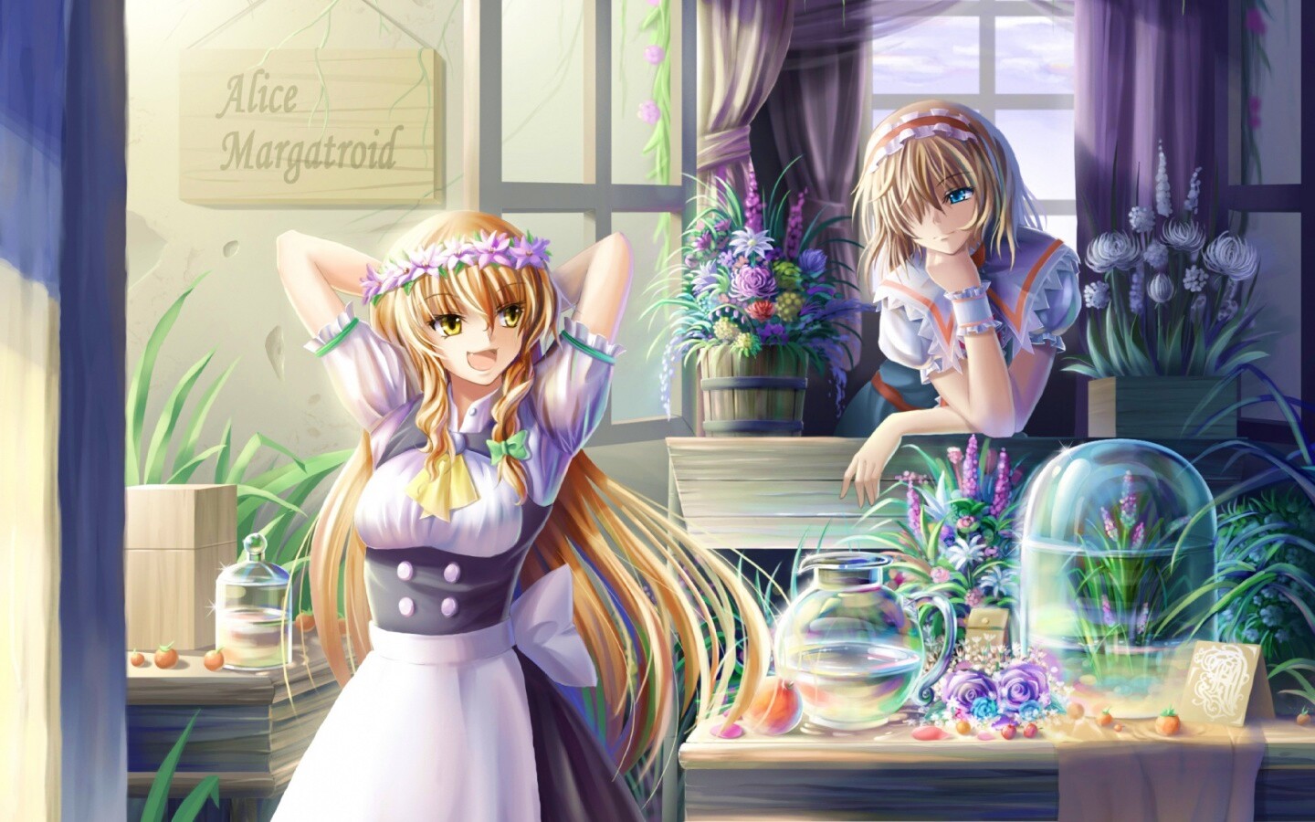 Анимешное утро обои