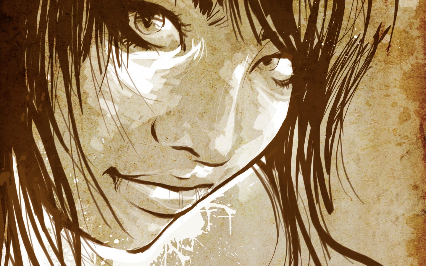 Оригинальный портрет азиатской девушки обои