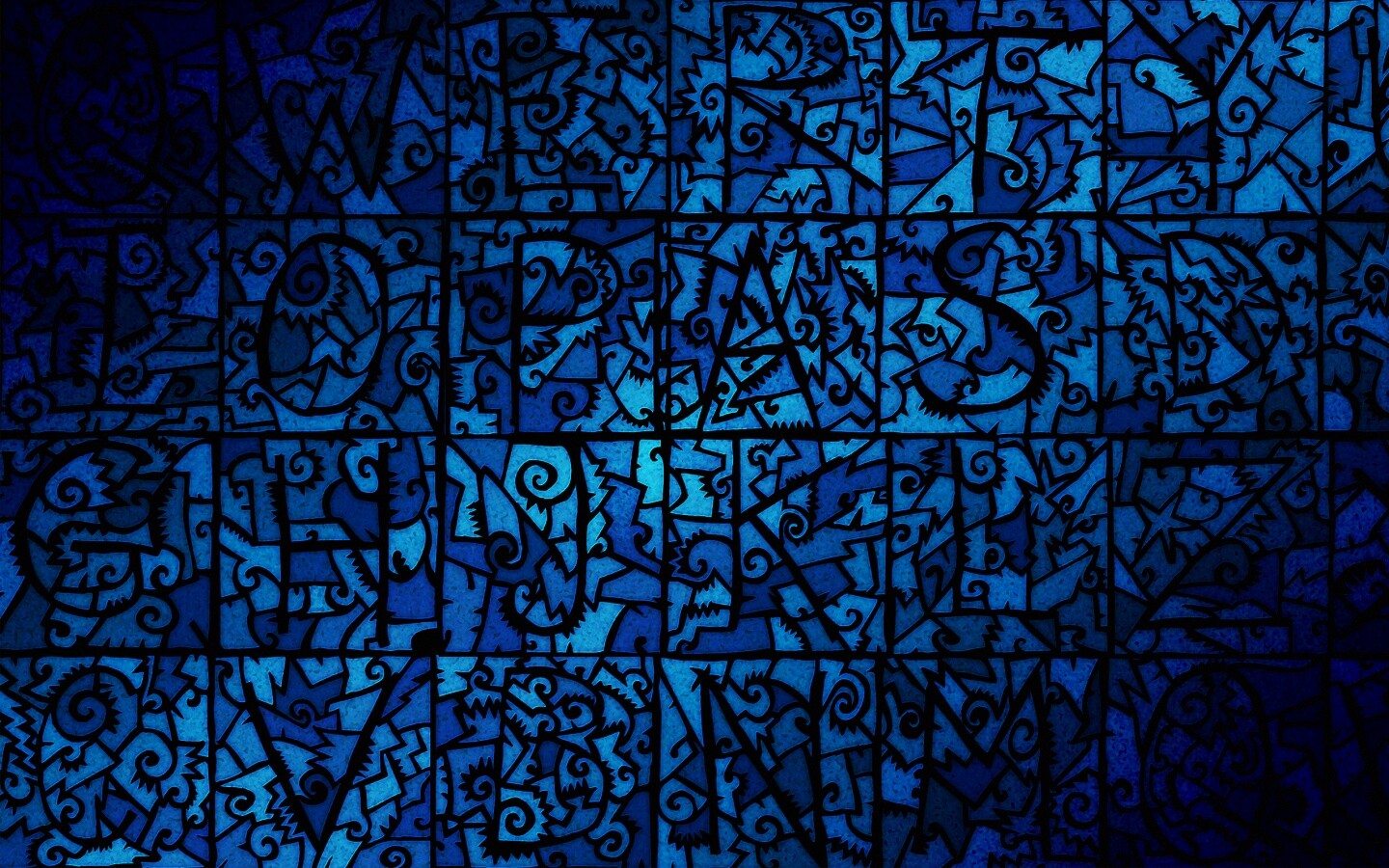 Витражные буквы обои