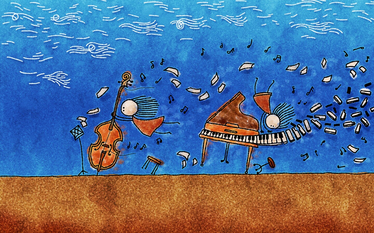 Воздушная инструментальная музыка обои