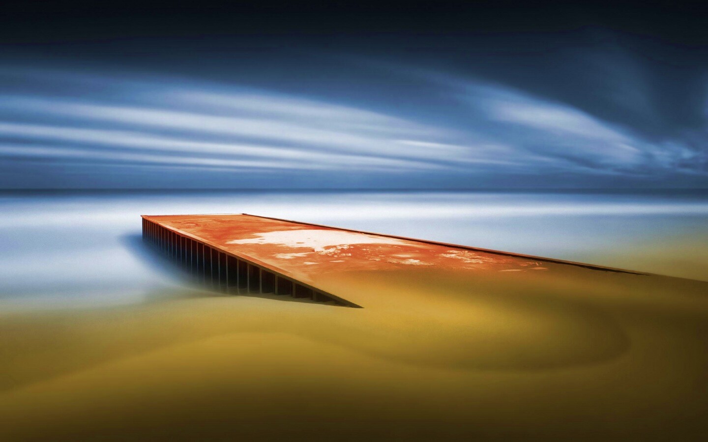 Пирс на пляже обои