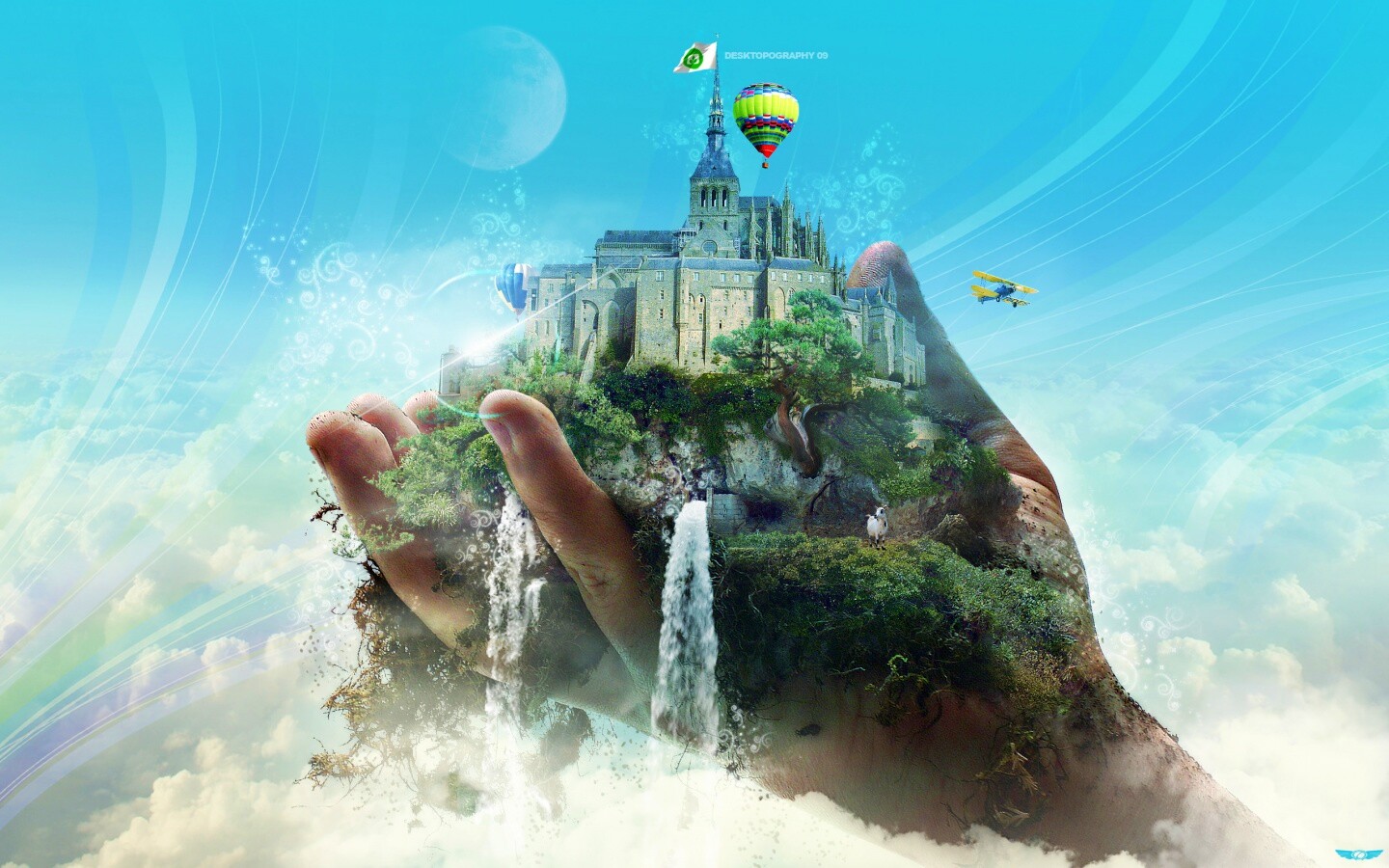 Замок в руке обои