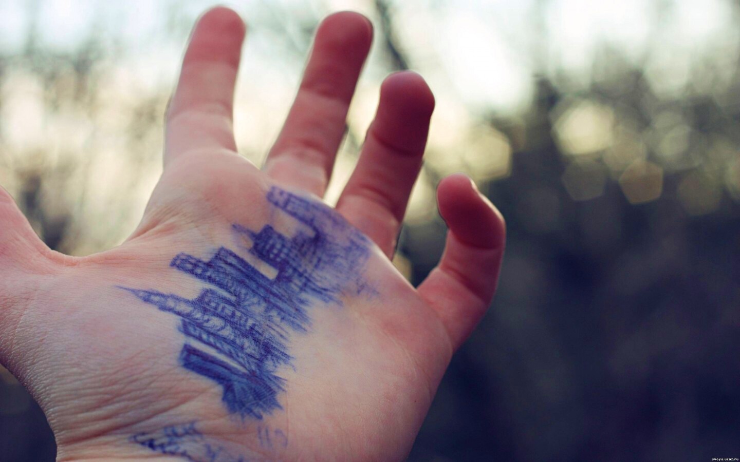 Город на ладони обои