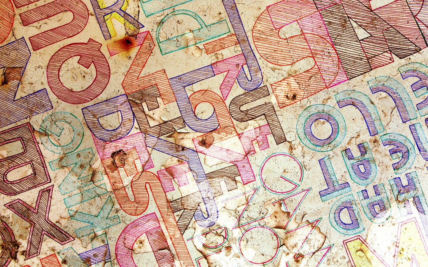 Буквы и надписи обои