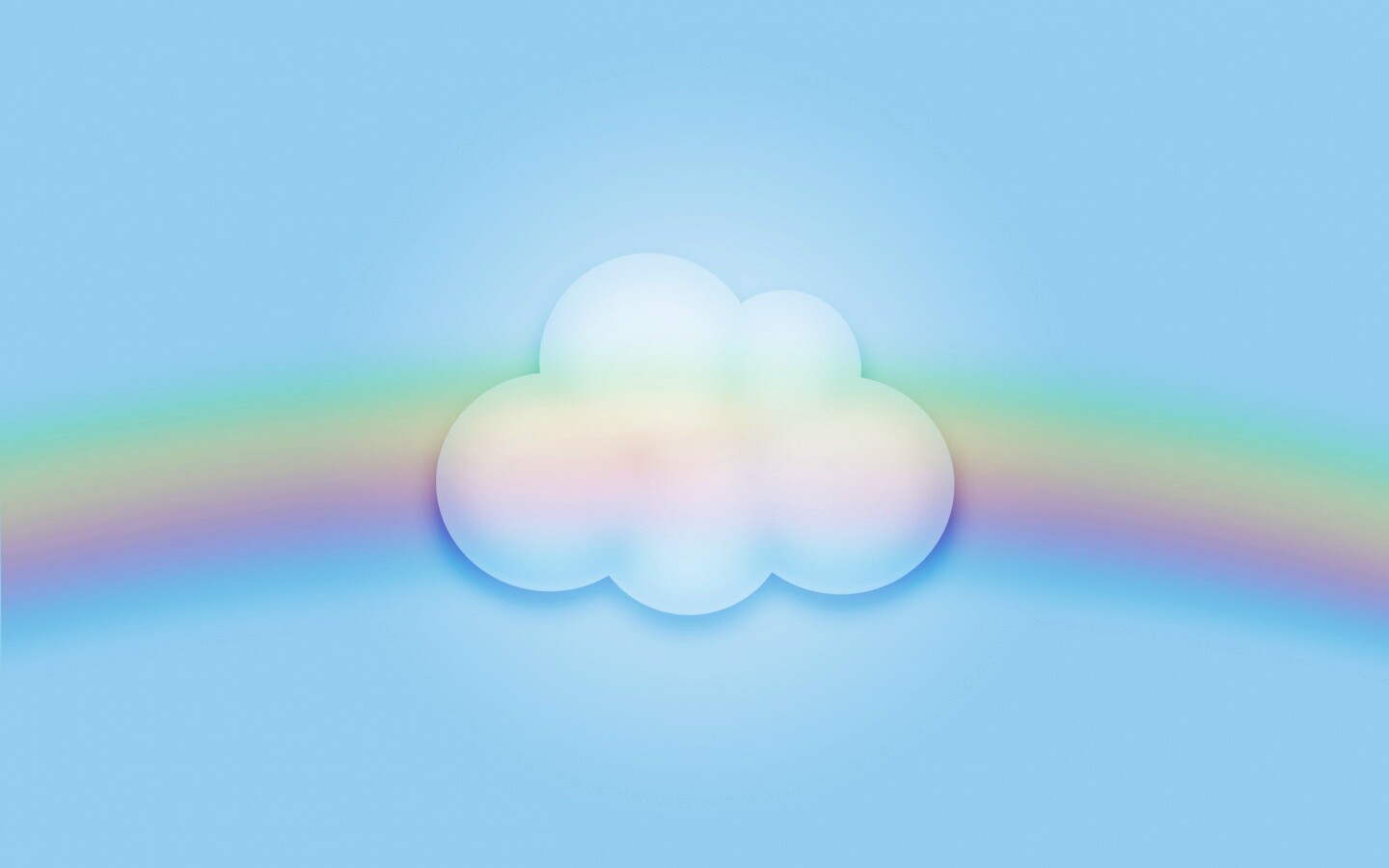 Облако за радугой обои